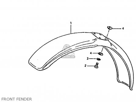 FRONT FENDER - RM80X 1984 (E)