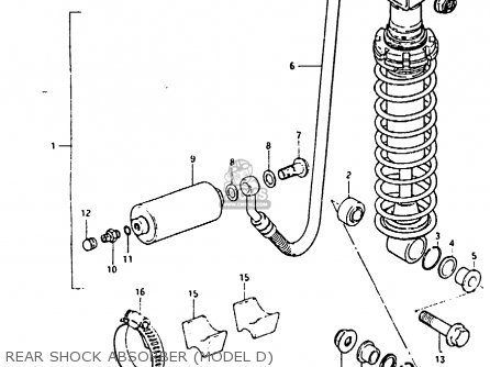 REAR SHOCK ABSORBER (MODEL D) - RM80X 1984 (E)