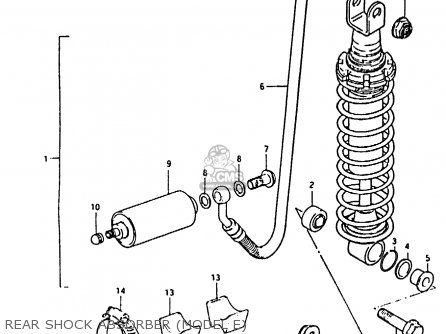 REAR SHOCK ABSORBER (MODEL E) - RM80X 1984 (E)