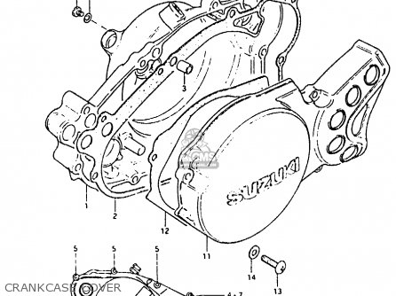 CRANKCASE COVER - RM80X 1984 (E)