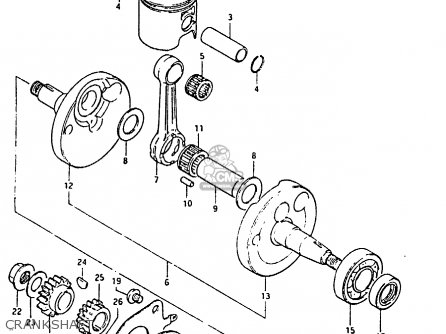 CRANKSHAFT - RM80X 1984 (E)