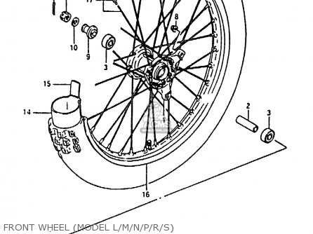 FRONT WHEEL (MODEL L/M/N/P/R/S) - RM80X 1986 (G)