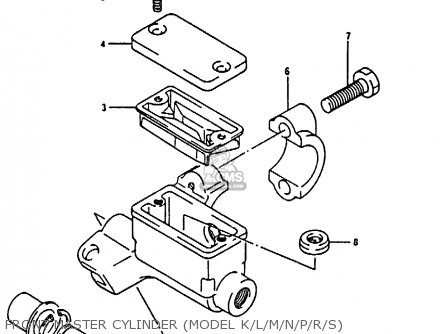 FRONT MASTER CYLINDER (MODEL K/L/M/N/P/R/S) - RM80X 1986 (G)