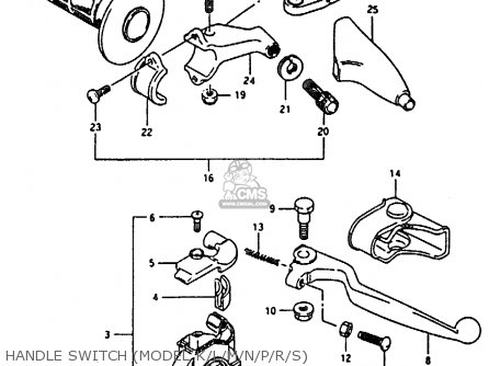 HANDLE SWITCH (MODEL K/L/M/N/P/R/S) - RM80X 1987 (H)