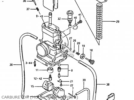 CARBURETOR (MODEL K/L/M/N/P/R/S) - RM80X 1988 (J)