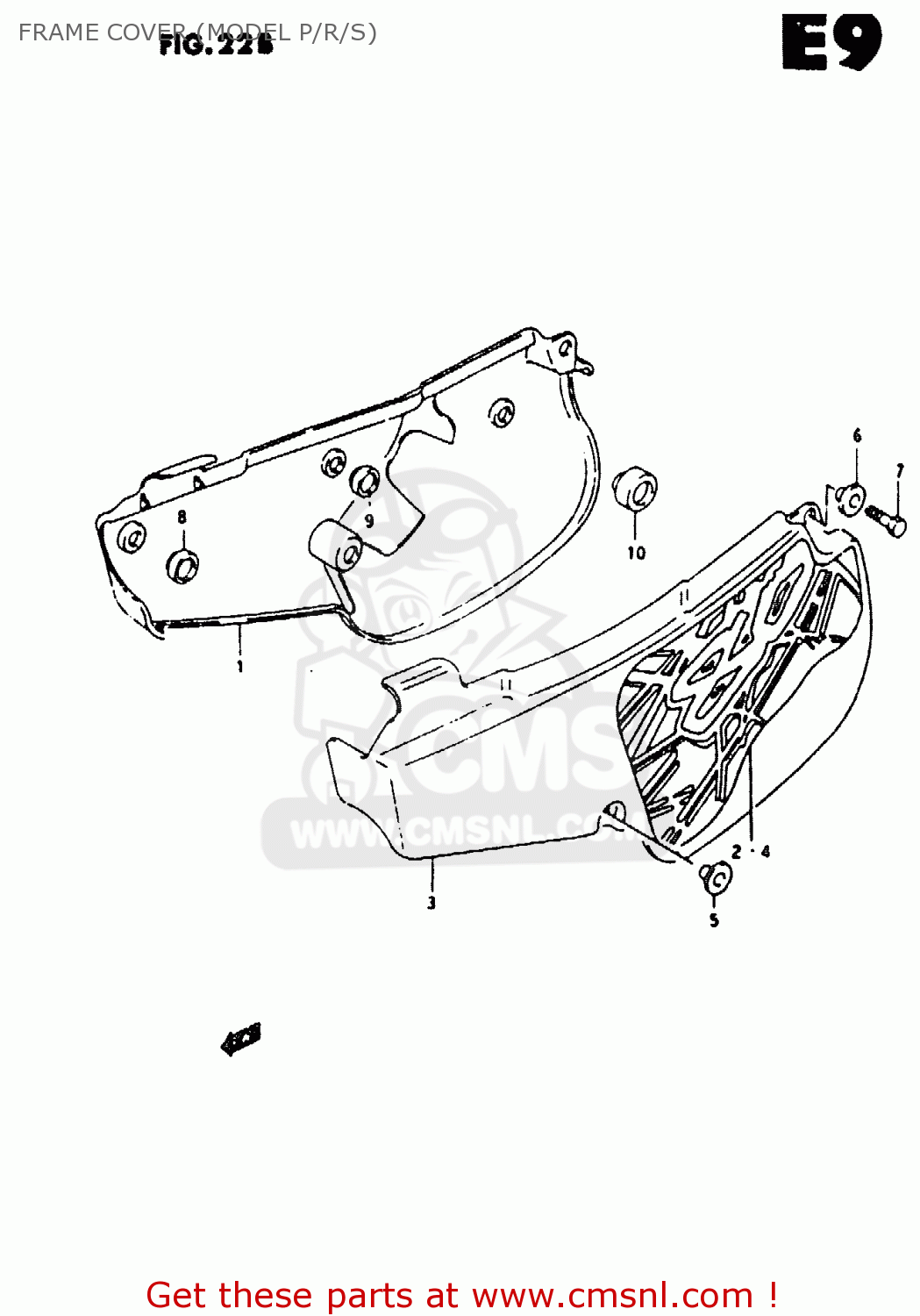 FRAME COVER (MODEL P/R/S) RM80X 1991 (M)