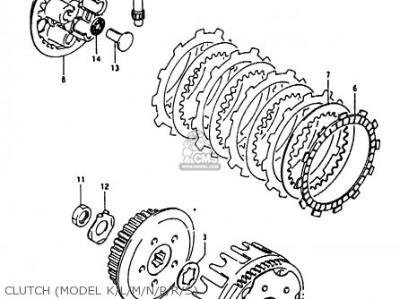 CLUTCH (MODEL K/L/M/N/P/R/S) - RM80X 1992 (N)