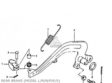 REAR BRAKE (MODEL L/M/N/P/R/S) - RM80X 1992 (N)