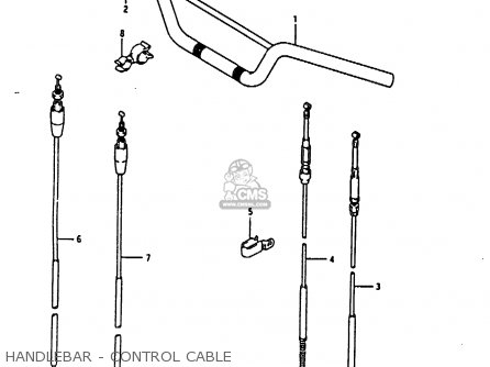 HANDLEBAR - CONTROL CABLE - RM80X 1992 (N)