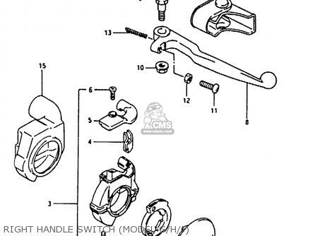 RIGHT HANDLE SWITCH (MODEL G/H/J) - RM80X 1992 (N)