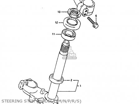 STEERING STEM (MODEL L/M/N/P/R/S) - RM80X 1993 (P)