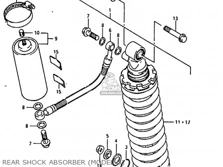 REAR SHOCK ABSORBER (MODEL G) - RM80X 1993 (P)