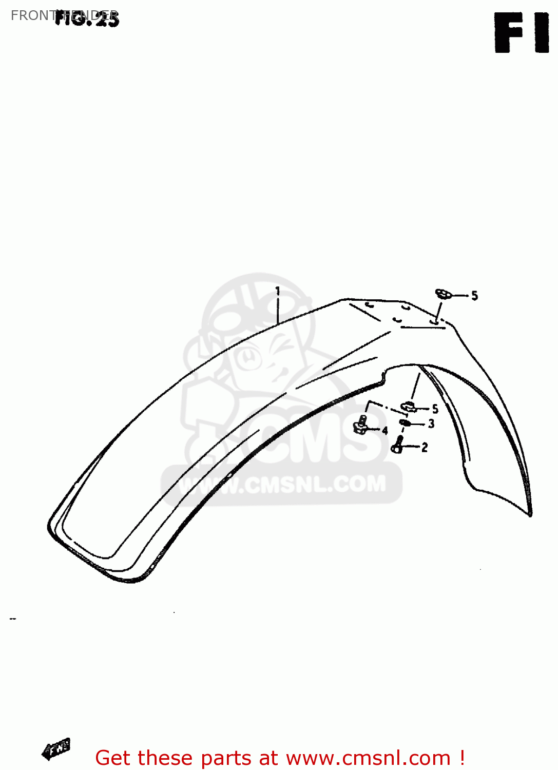 FRONT FENDER RM80X 1994 (R)
