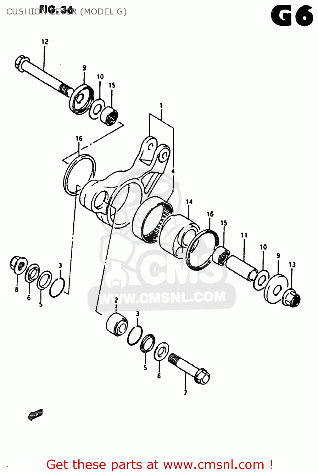 CUSHION LEVER (MODEL G) RM80X 1994 (R)