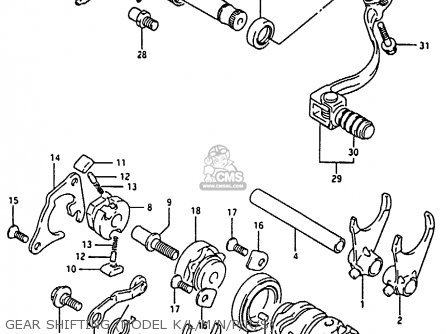 GEAR SHIFTING (MODEL K/L/M/N/P/R/S) - RM80X 1994 (R)