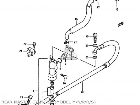 REAR MASTER CYLINDER (MODEL M/N/P/R/S) - RM80X 1994 (R)
