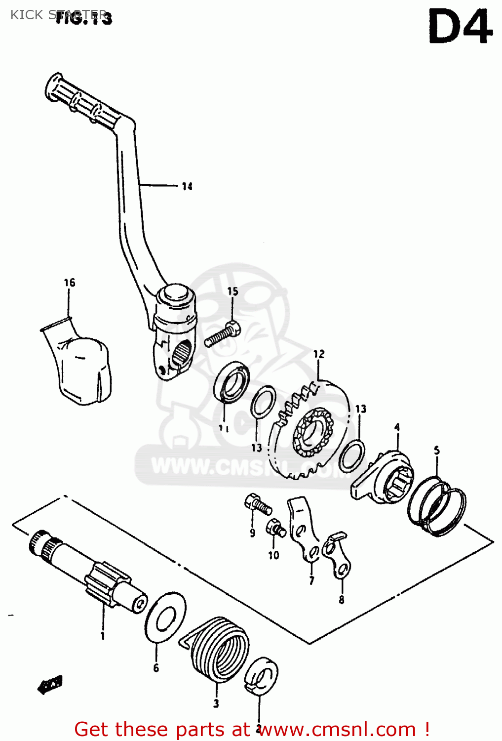KICK STARTER RM80X 1995 (S)