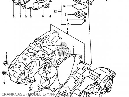 CRANKCASE (MODEL L/M/N/P/R/S) - RM80X 1995 (S)