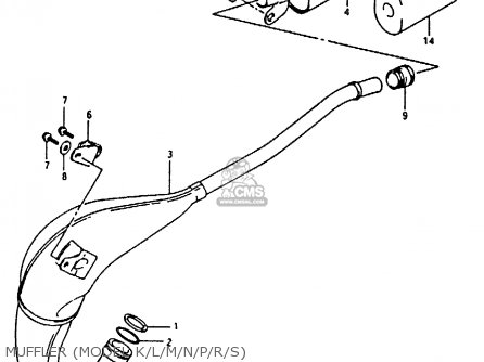 MUFFLER (MODEL K/L/M/N/P/R/S) - RM80X 1995 (S)
