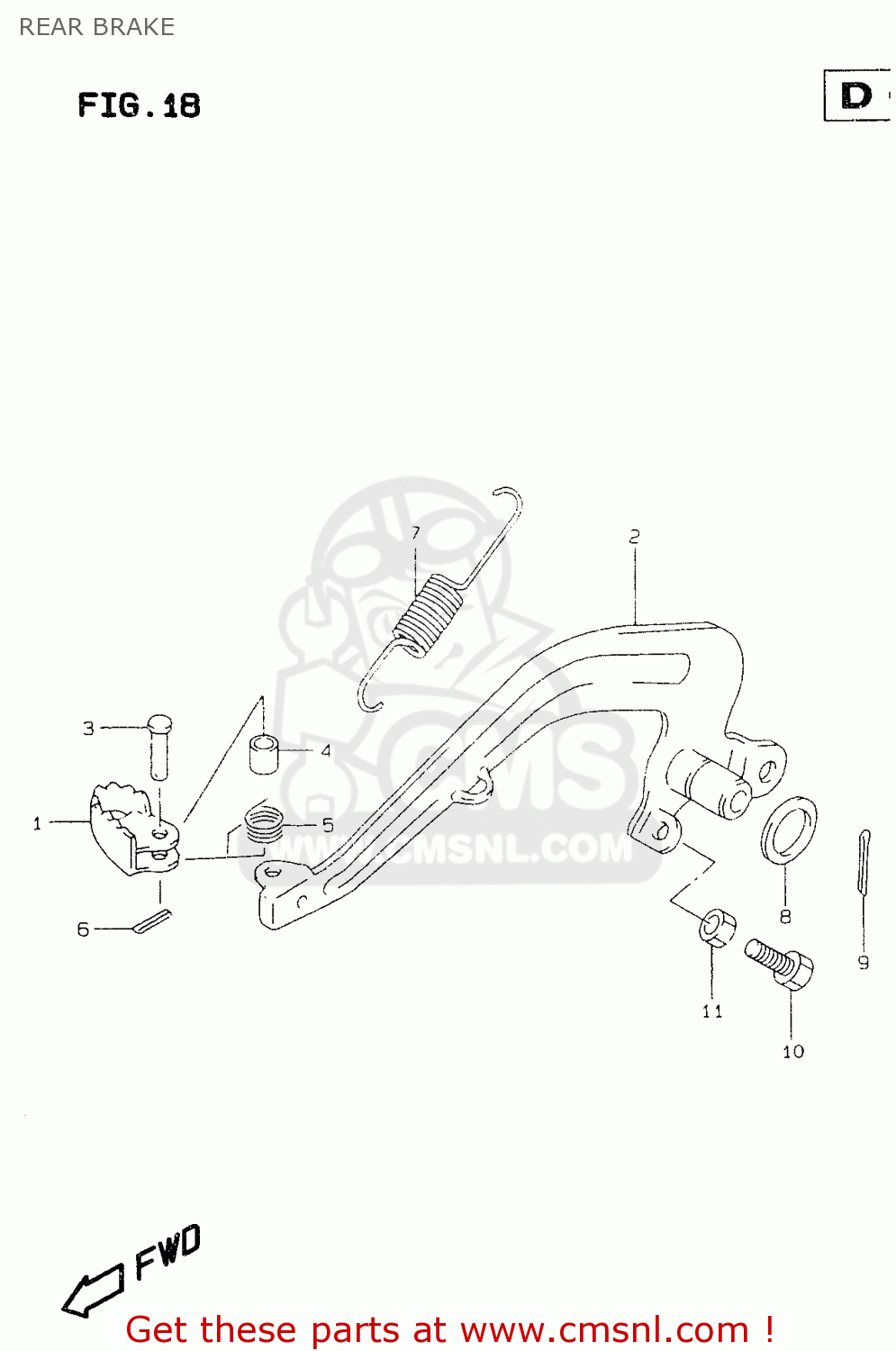 REAR BRAKE RM80X 1996 (T) (E02 E04 E24)