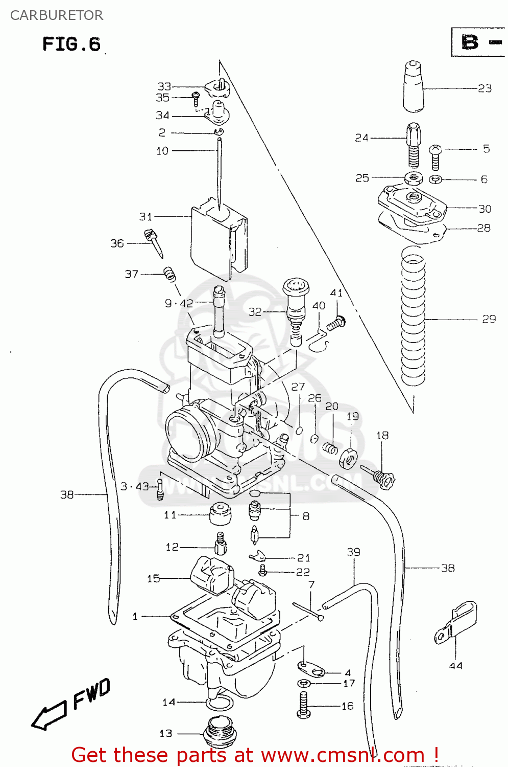 CARBURETOR RM80X 1996 (T) (E02 E04 E24)