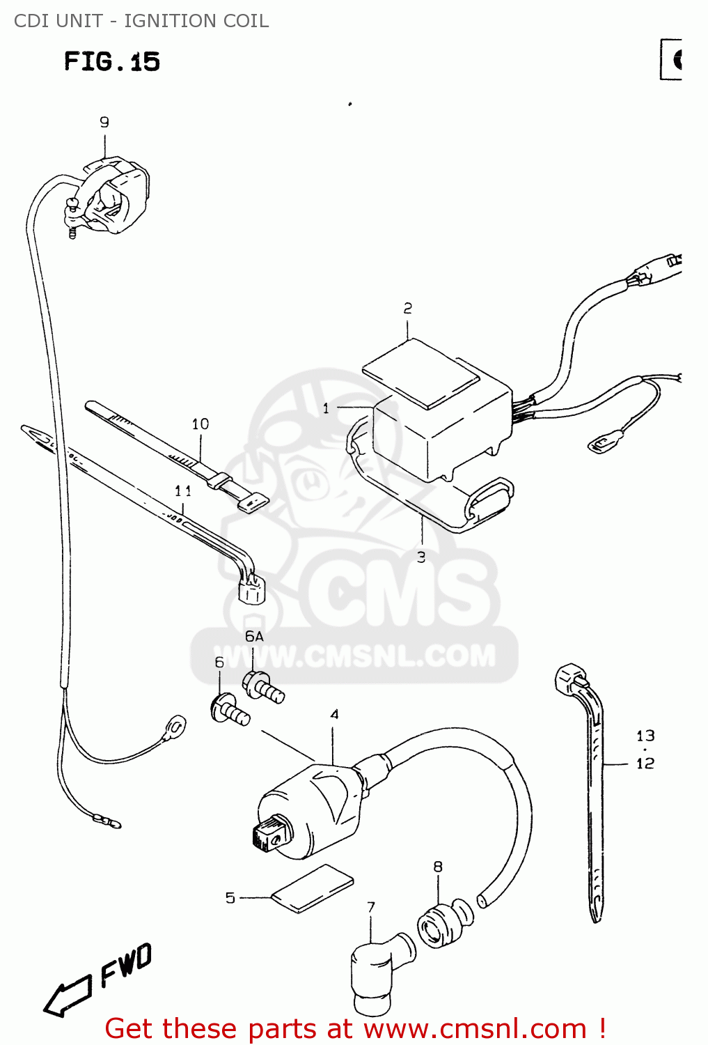 CDI UNIT - IGNITION COIL RM80X 1997 (V) (E02 E04 E24)