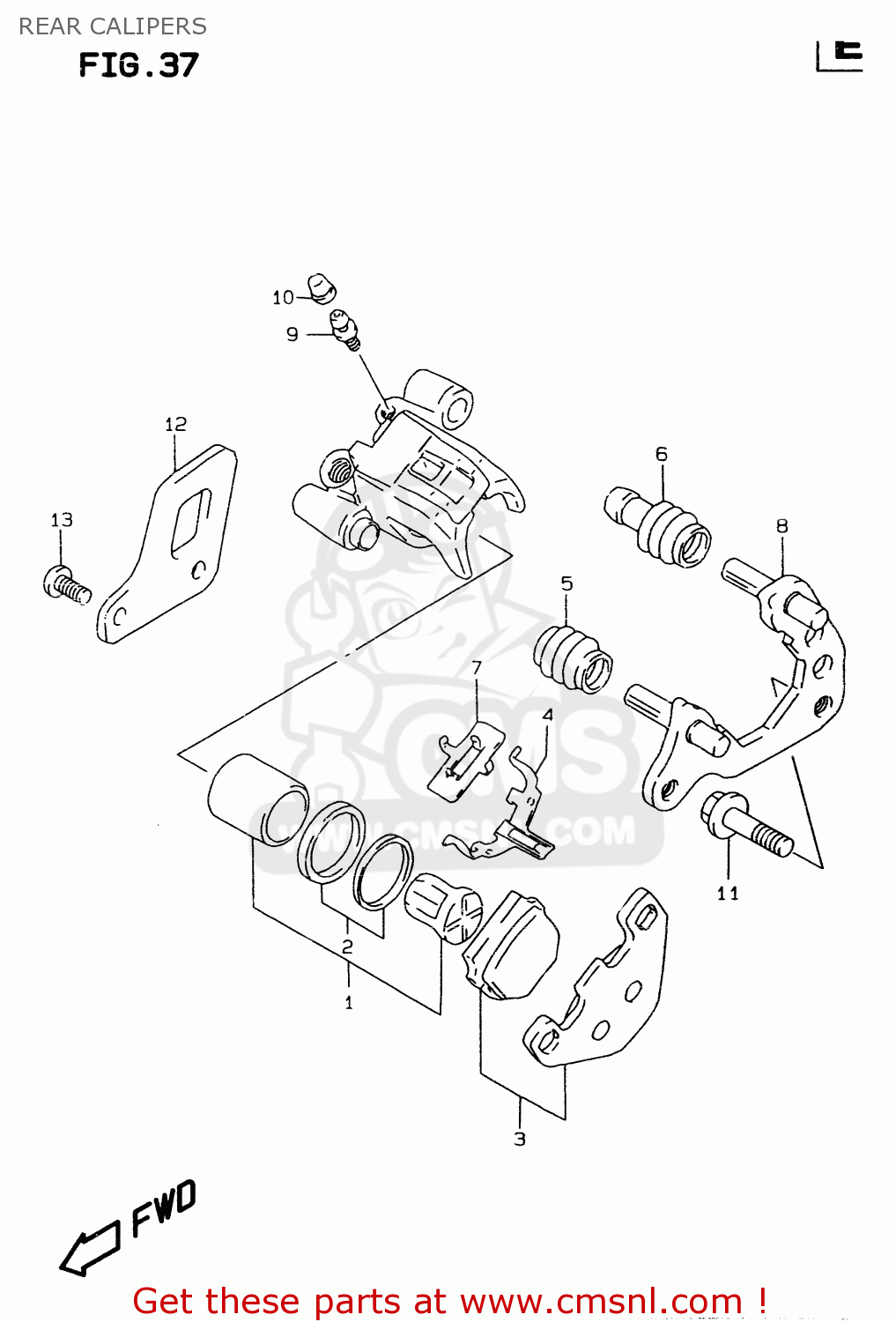 REAR CALIPERS RM80X 1997 (V) (E02 E04 E24)