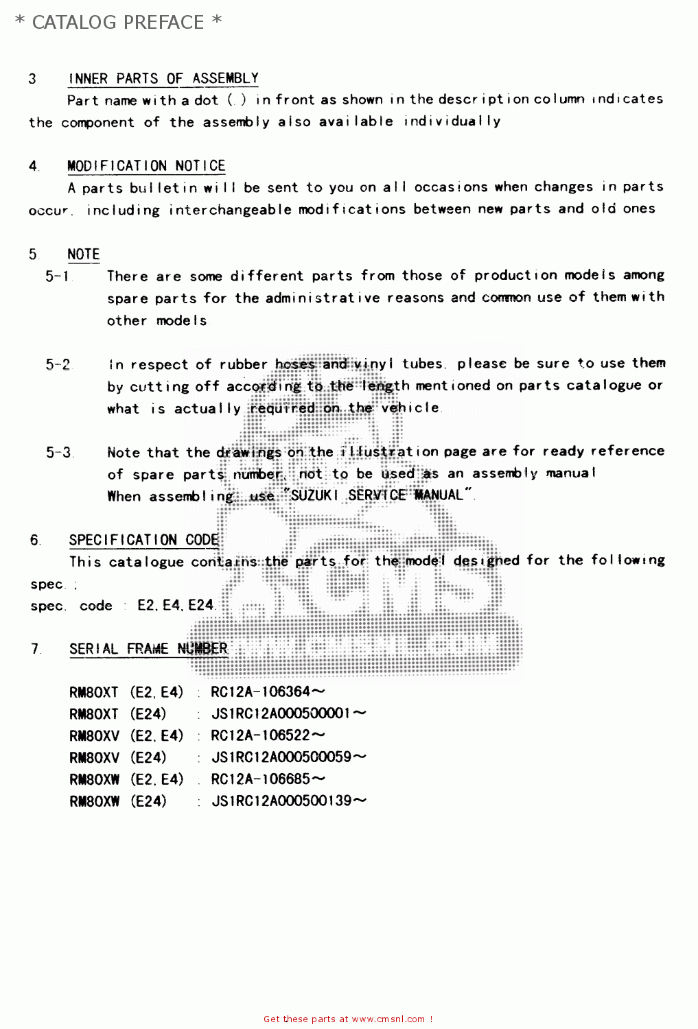 * CATALOG PREFACE * RM80X 1997 (V) (E02 E04 E24)