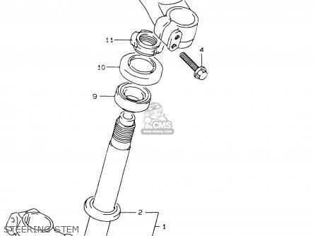 STEERING STEM - RM80X 1997 (V) (E02 E04 E24)