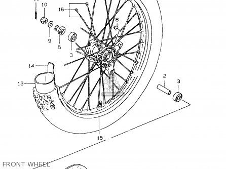 FRONT WHEEL - RM80X 1997 (V) (E02 E04 E24)