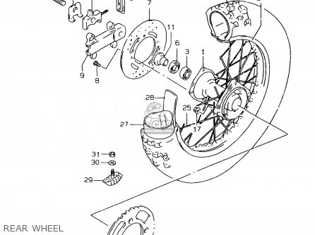REAR WHEEL - RM80X 1997 (V) (E02 E04 E24)