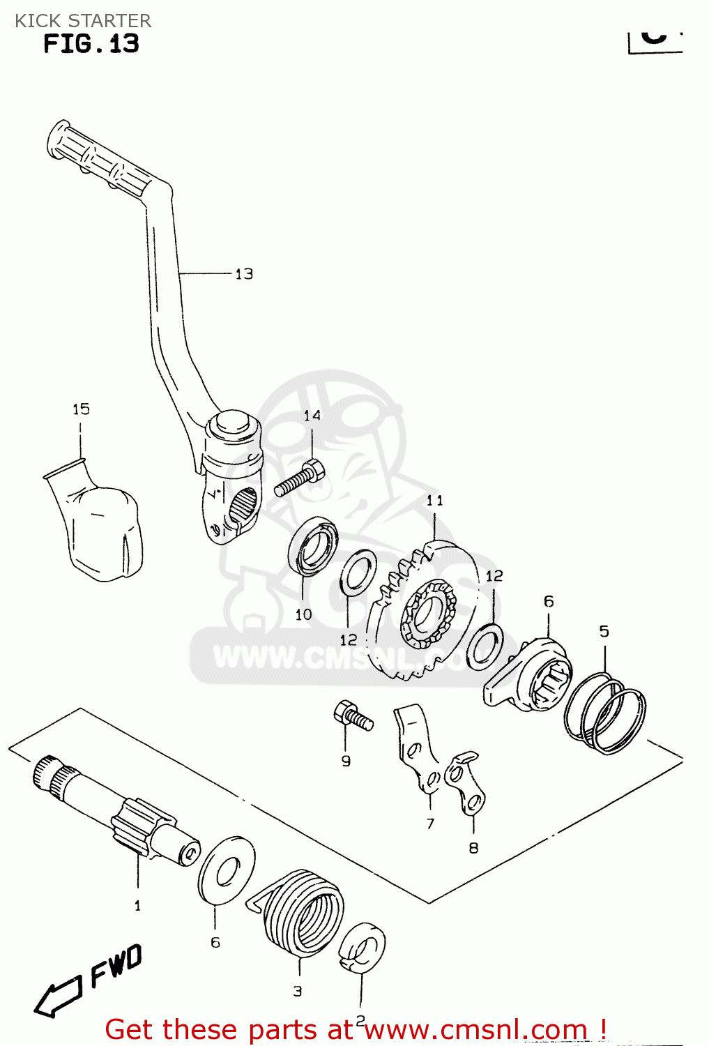 KICK STARTER RM80X 1998 (W) (E02 E04 E24)
