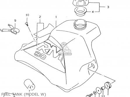 FUEL TANK (MODEL W) - RM80X 1998 (W) (E02 E04 E24)