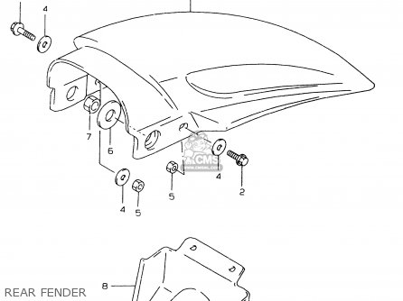 REAR FENDER - RM80X 1998 (W) (E02 E04 E24)