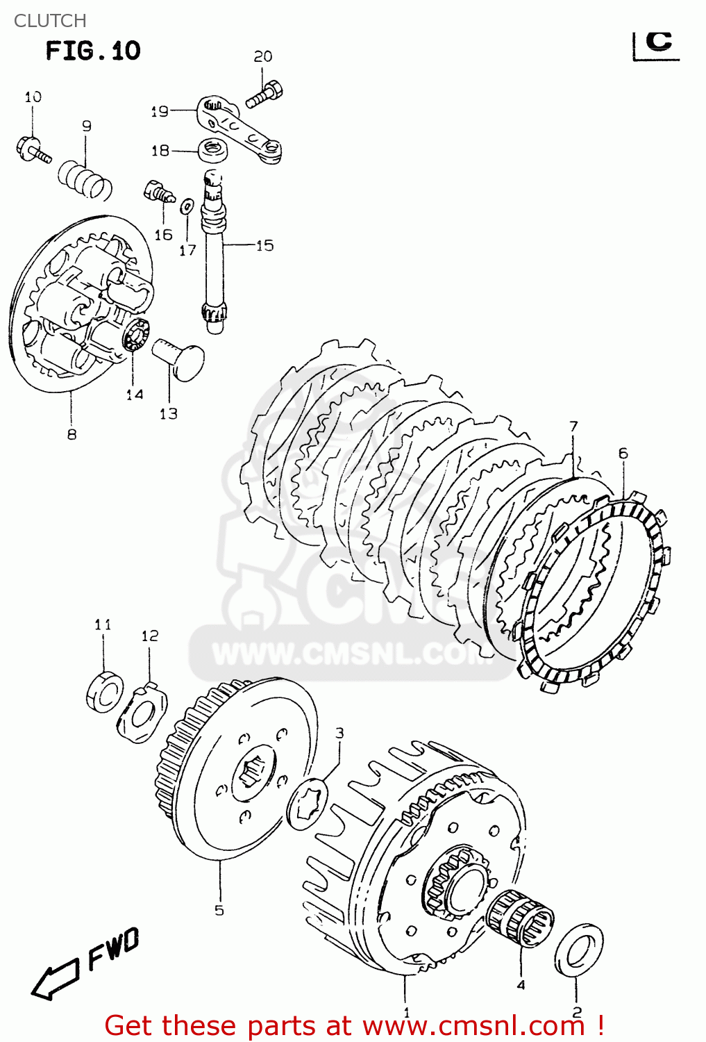 CLUTCH RM80X 1999 (X) (E02 E04 E24)