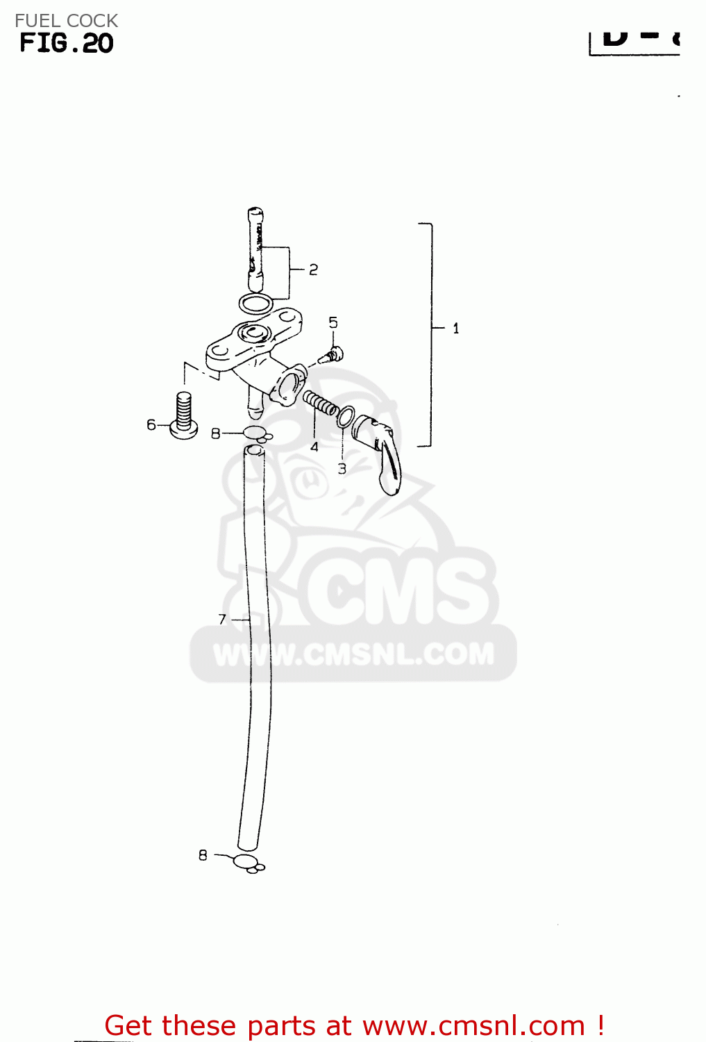 FUEL COCK RM80X 1999 (X) (E02 E04 E24)