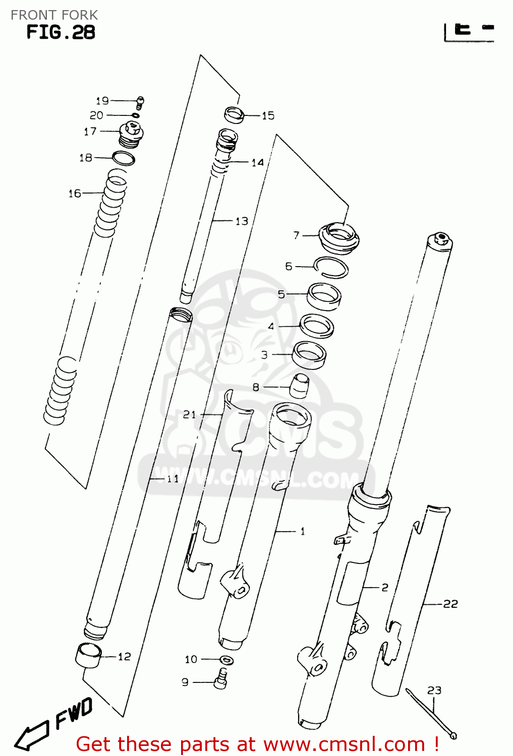 FRONT FORK RM80X 1999 (X) (E02 E04 E24)
