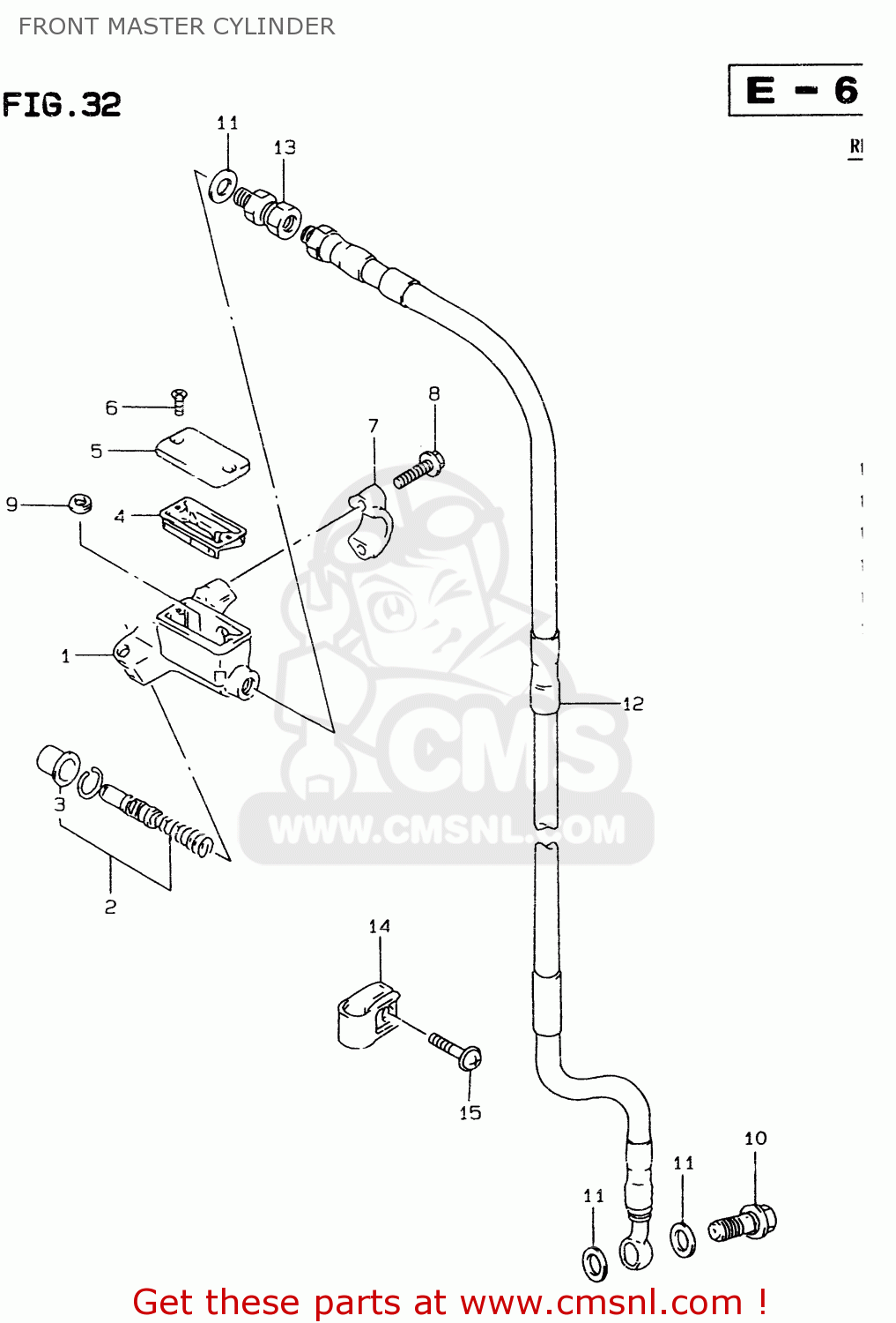 FRONT MASTER CYLINDER RM80X 1999 (X) (E02 E04 E24)