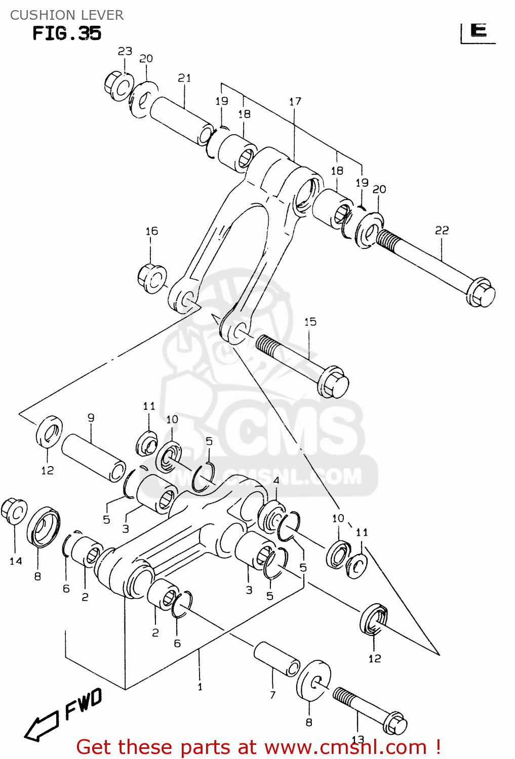 CUSHION LEVER RM80X 1999 (X) (E02 E04 E24)