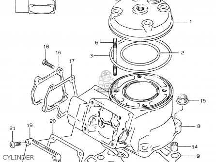 CYLINDER - RM80X 1999 (X) (E02 E04 E24)
