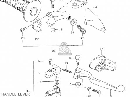 HANDLE LEVER - RM80X 1999 (X) (E02 E04 E24)