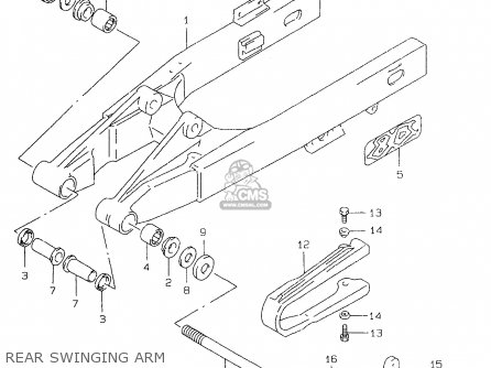 REAR SWINGING ARM - RM80X 1999 (X) (E02 E04 E24)