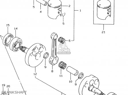 CRANKSHAFT - RM80X 1999 (X) (E02 E04 E24)