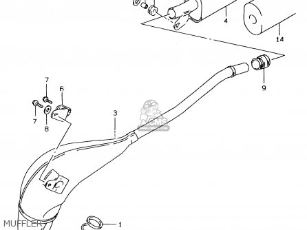 MUFFLER - RM80X 1999 (X) (E02 E04 E24)