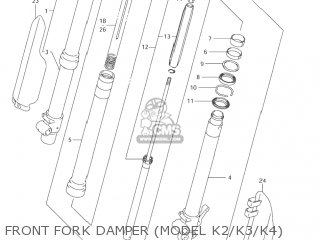 FRONT FORK DAMPER (MODEL K2/K3/K4) - RM85 2002 (K2) USA (E03)