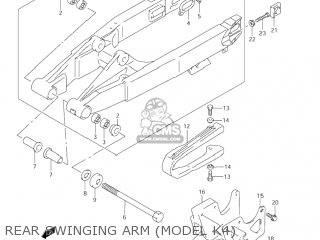 REAR SWINGING ARM (MODEL K4) - RM85 2002 (K2) USA (E03)