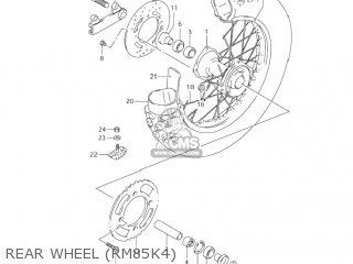 REAR WHEEL (RM85K4) - RM85 2002 (K2) USA (E03)
