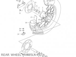 REAR WHEEL (RM85LK4) - RM85 2002 (K2) USA (E03)