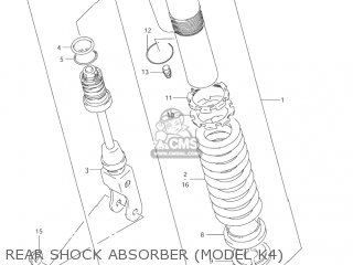 REAR SHOCK ABSORBER (MODEL K4) - RM85 2003 (K3) USA (E03)
