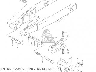 REAR SWINGING ARM (MODEL K3) - RM85 2003 (K3) USA (E03)